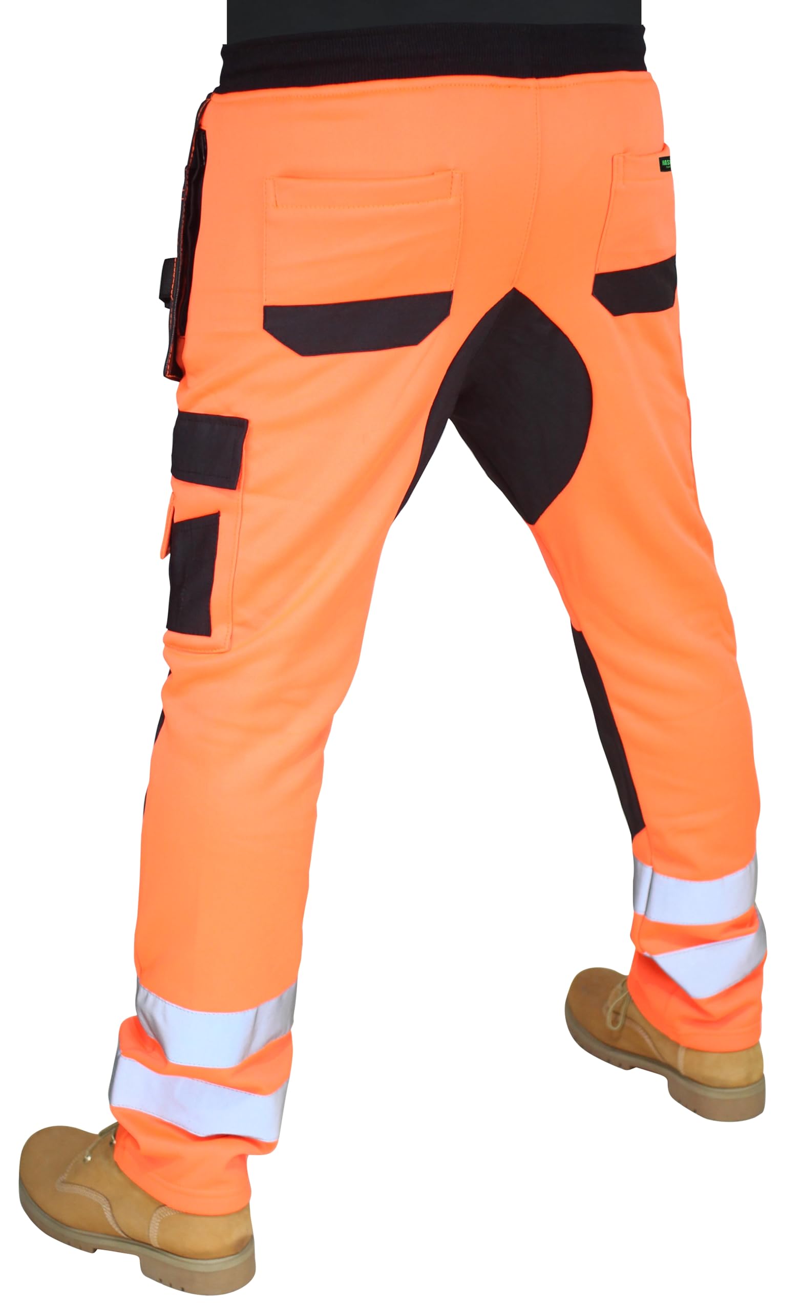 Herren-Arbeitshose, hohe Sichtbarkeit, Fleece-Holstertasche, Kniepolstertasche, Jogger, hohe Sichtbarkeit, Arbeitshose