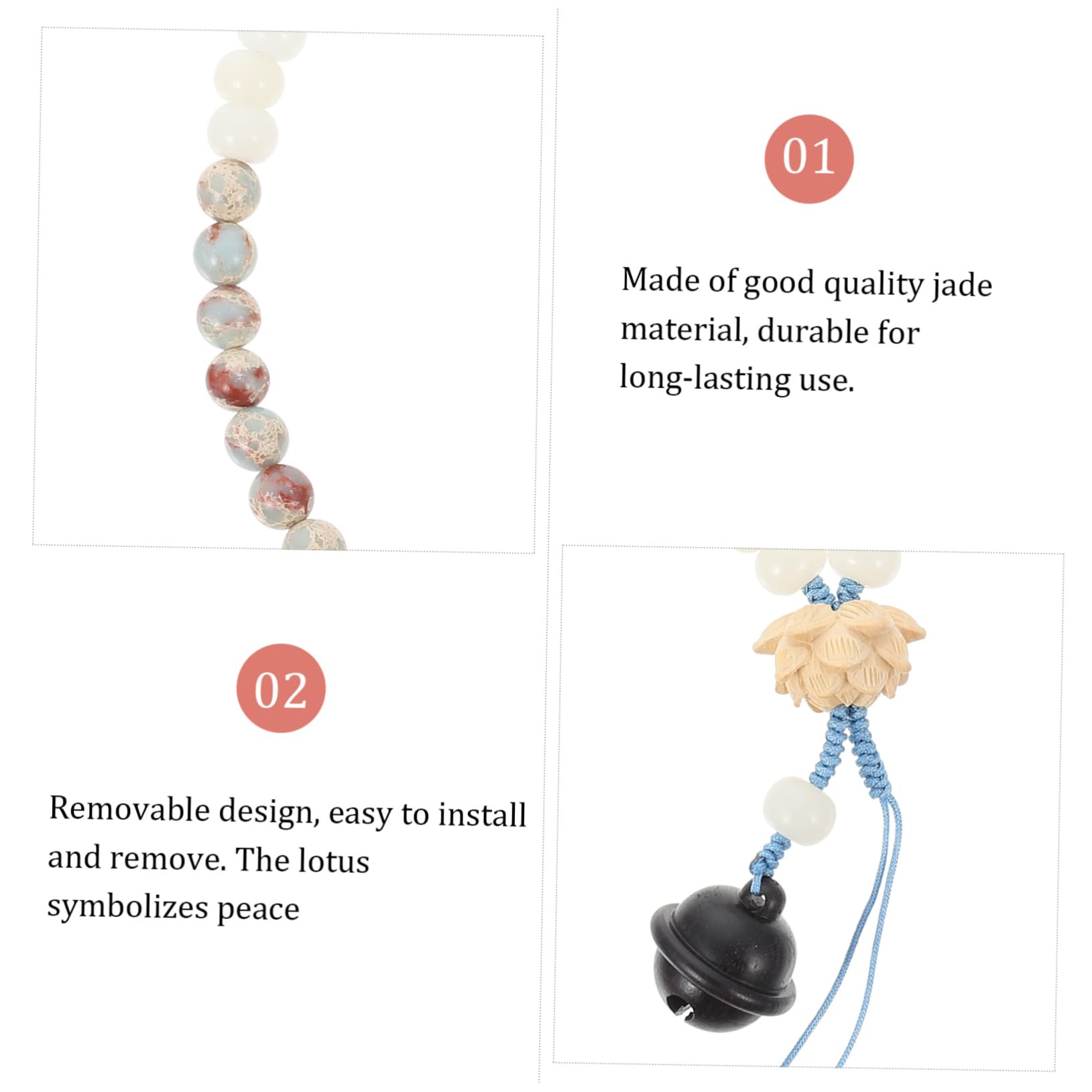 Uonlytech Cadena De Teléfono Móvil Colgante Pulsera De Teléfono Correa De Teléfono De Estilo Chino Cuerda De Muñeca Llavero Retro Cable A Boom Correa De Muñeca Del Teléfono Cordones Cuentas