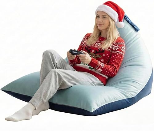 Miniatura 1 de Nobildonna Funda para puf de 4 pies (sin relleno) para adultos, funda de terciopelo extra grande de alta calidad de 400 litros, puf lavable sin