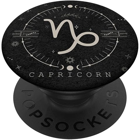Aesthetic Capricorn Zodiac Sign Astrological Stars Celestial PopSockets Adhesive PopGrip