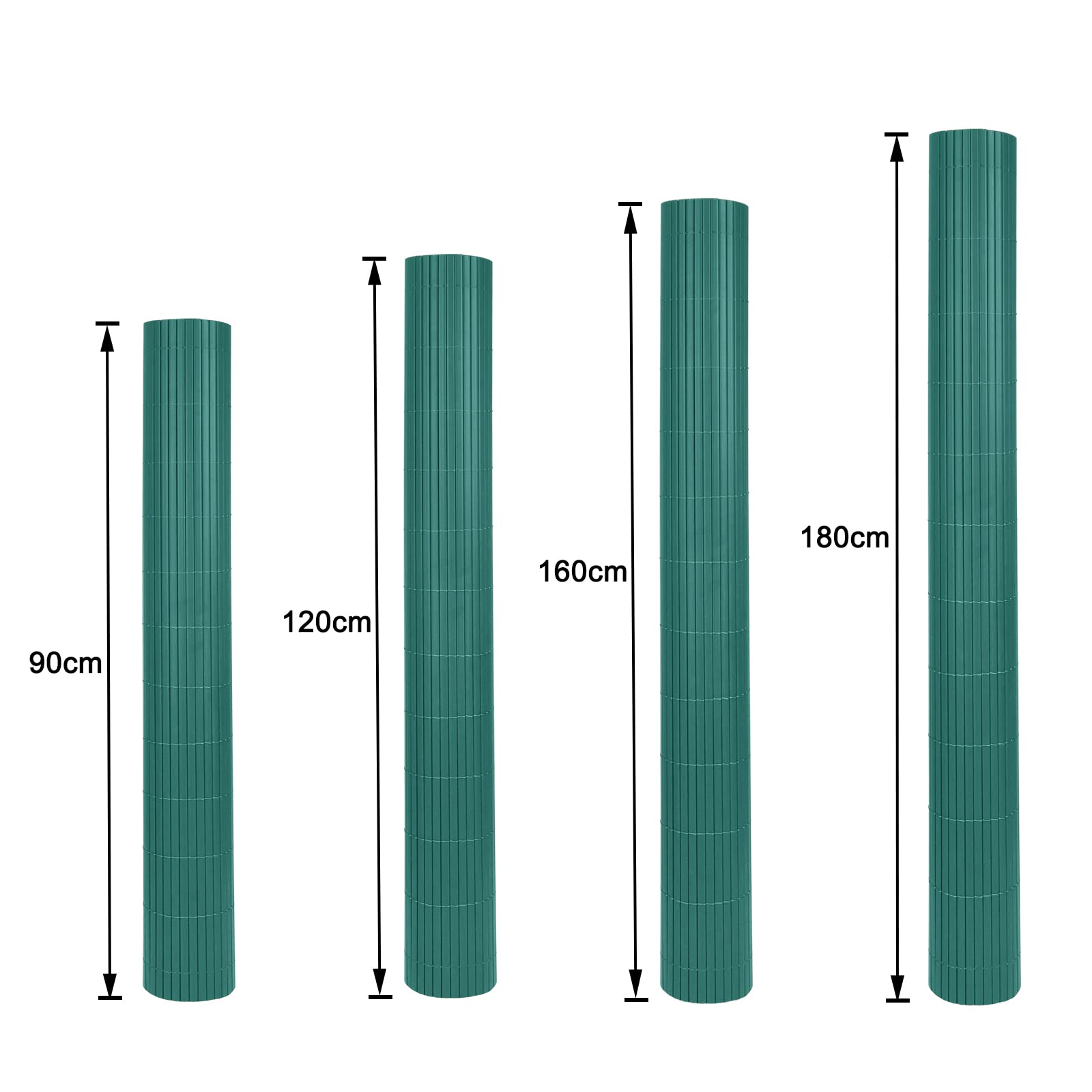 LILIIN Recinzione frangivista in polivinilcloruro (PVC) per giardino, balcone e terrazza, con fascette per cavi, 160 x 500 cm)