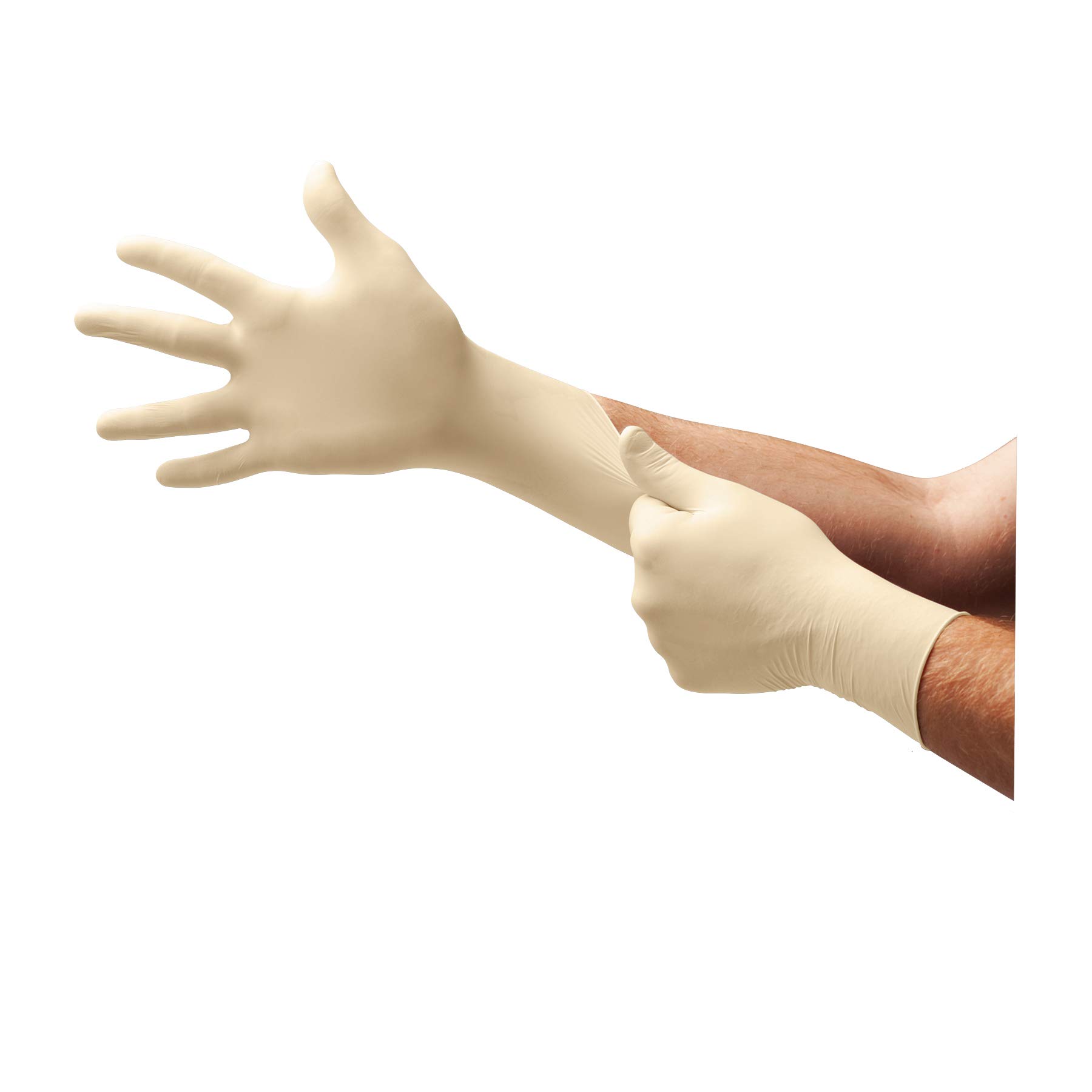 Ansell AccuTech 91-225 Latex Guante contra productos químicos, Tamaño 9 (200 Pares)