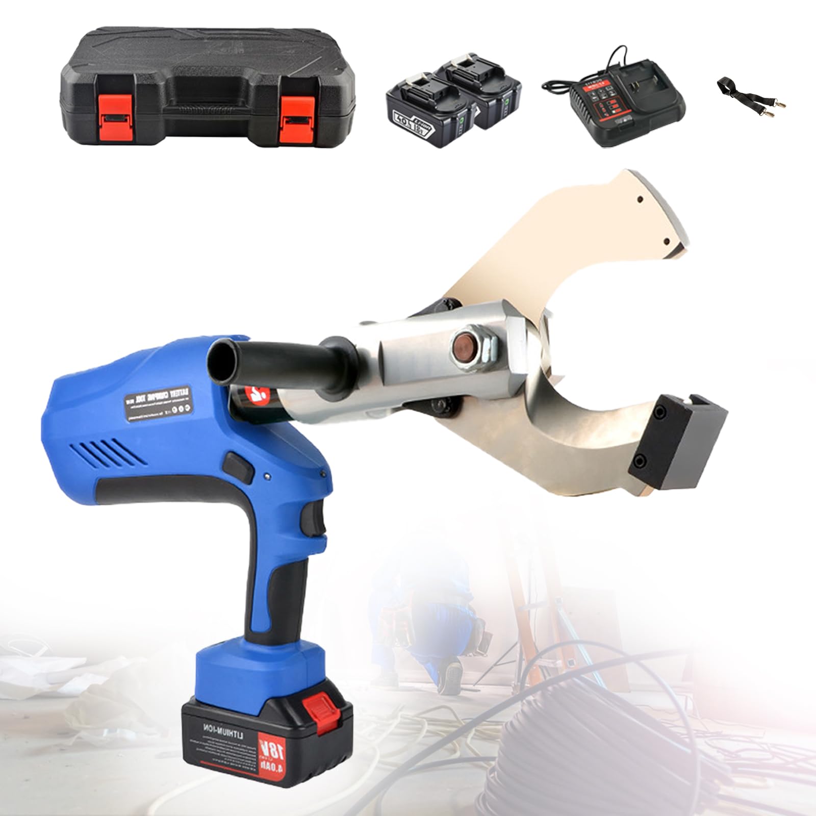 Cyfrowy Wyświetlacz Elektryczne Nożyce Hydrauliczne, Ręczny Akumulatorowy Przecinak Do Kabli, Bezprzewodowe Zestawy Narzędzi Hydraulicznych Do Cięcia