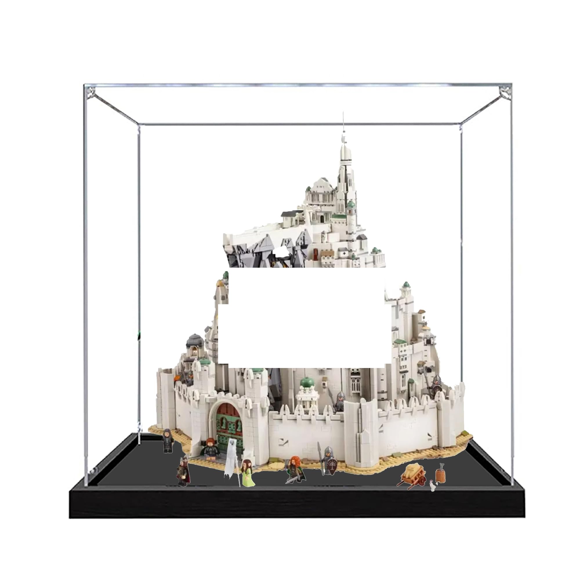 Vitrine en acrylique pour Lego 11377 modèle de construction de ville blanche, boîte de présentation anti-poussière de 3 mm, vitrine compatible avec Lego 11377 (modèle non inclus) (3 mm A)