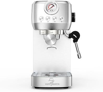 MAttinata 1663L Espresso Machine 20 Bar, 10mm Steam Wand for Milk Frother