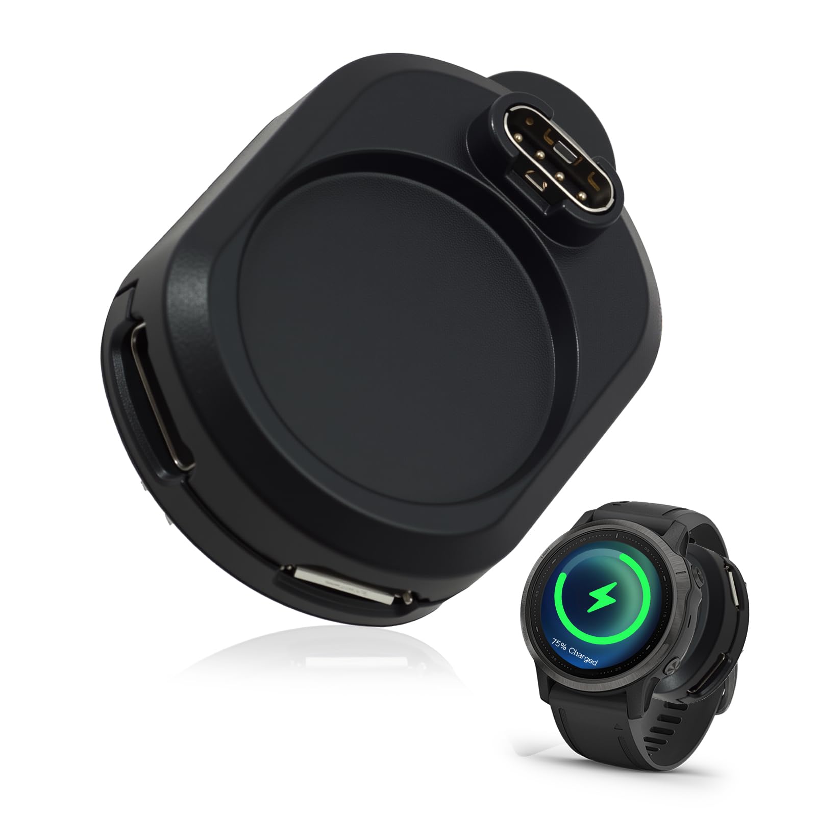 Caricatore USB C per Garmin Fenix 8/7/7S/7X/6/5 Forerunner 970/965/945 Venu 3/Sq Quatix 7 Epix Pro Gen 2, Nero