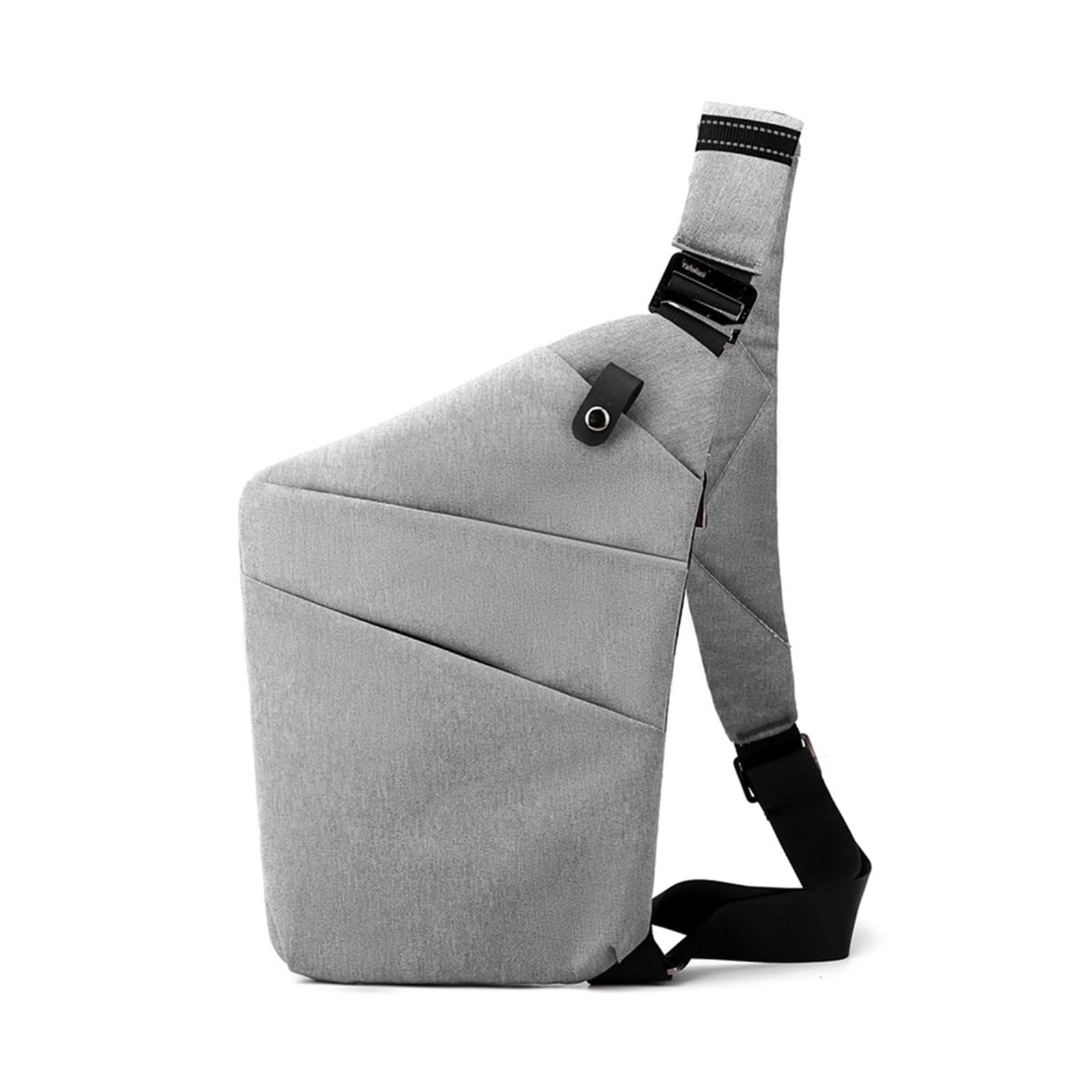 Antykradzieżowa nylonowa torba crossbody, smukła półksiężyc, torba na klatkę piersiową do podróży i fitnessu, bezpieczna regulowana torba na ramię dla mężczyzn