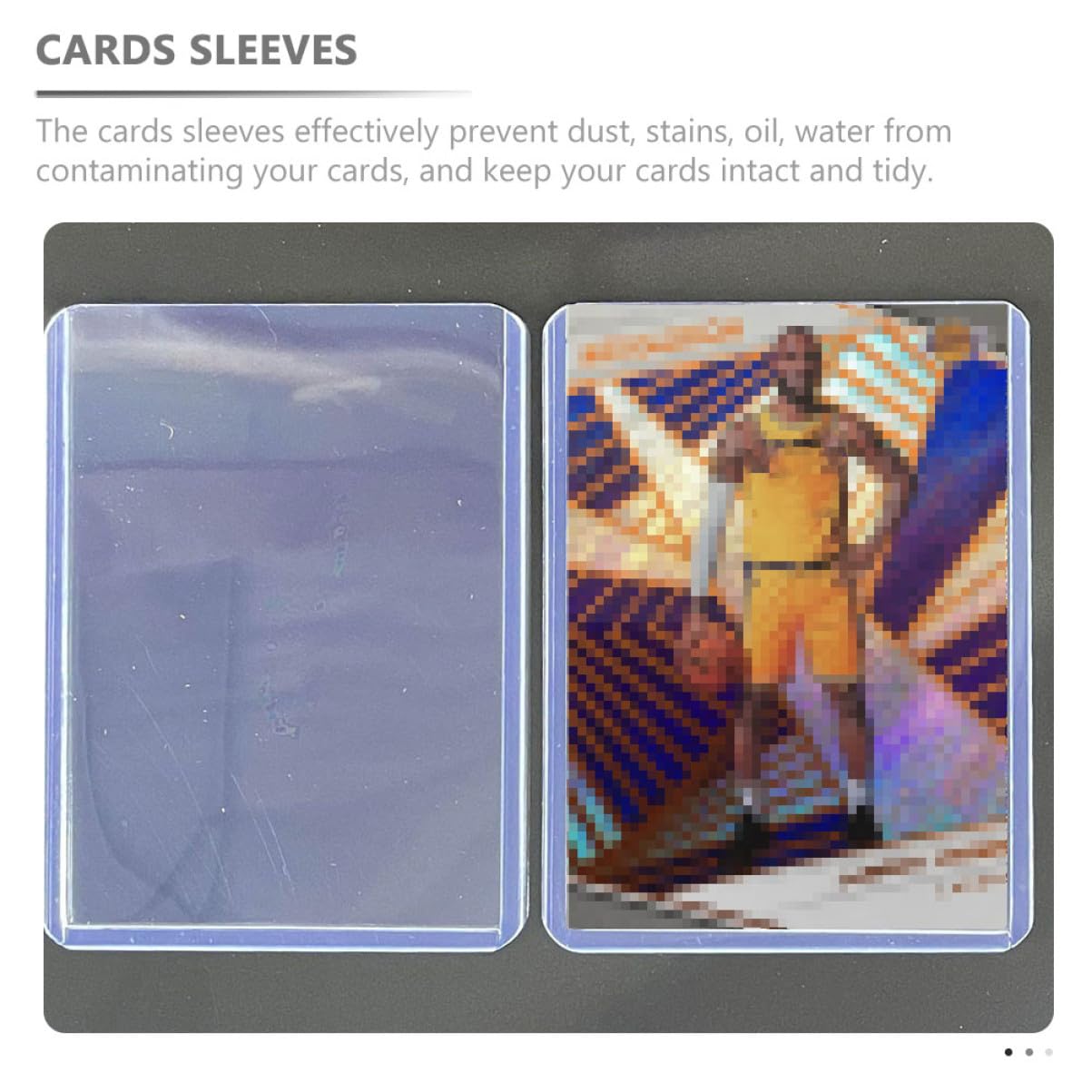 HANABASS 100 pezzi Bustine Protettive Trasparenti per Carte da Gioco PVC Custodie Singole per Carte da Collezione Protezione Sicura per Foto e Postcard