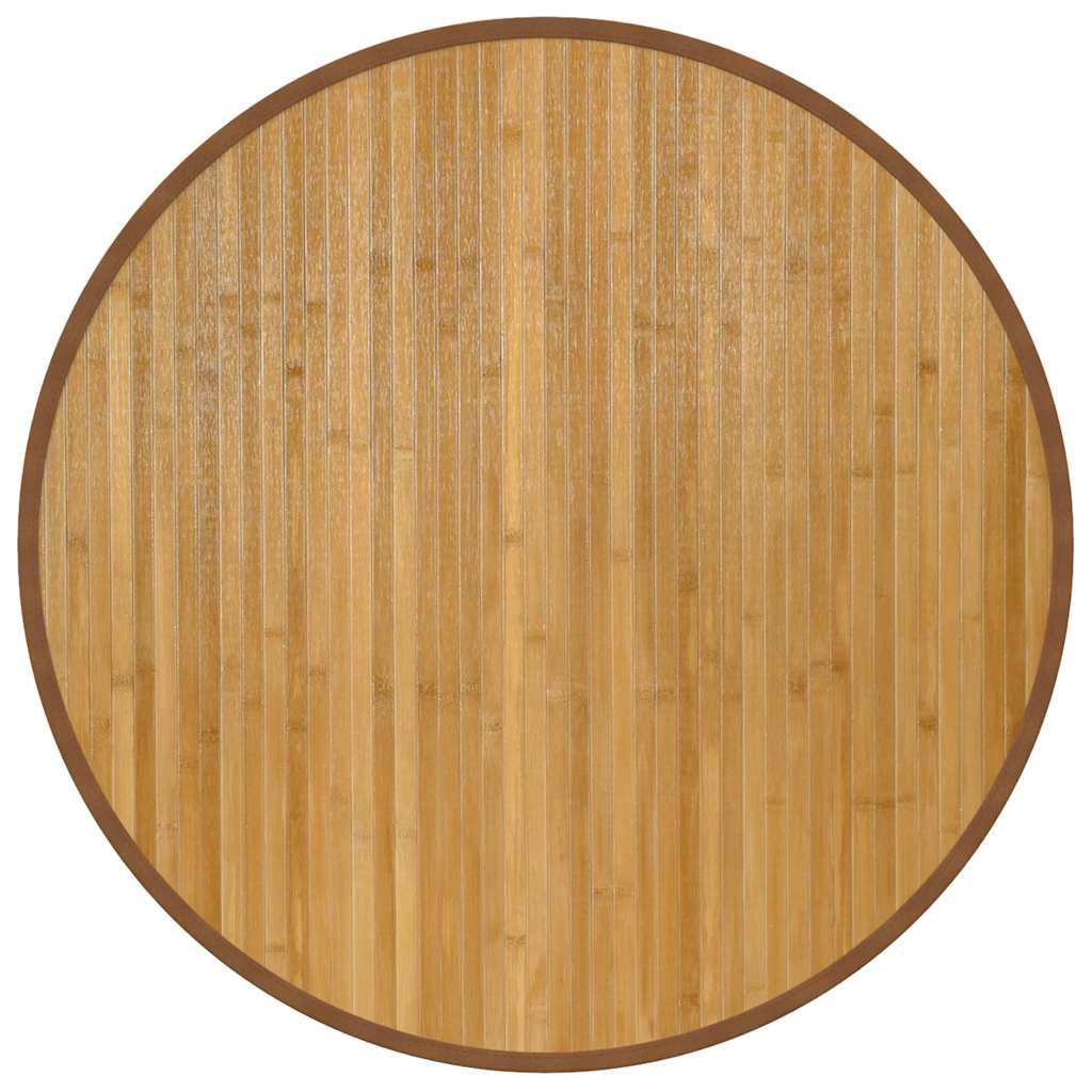 Tapis rond en bambou naturel - 80 cm - Moderne - Tapis naturel en bambou pour salon, chambre à coucher, couloir - Robuste et antidérapant