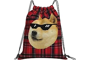 Mr Doge Meme Dog Versatile Drawstring Gym Bag for Daily Essentials and Workouts