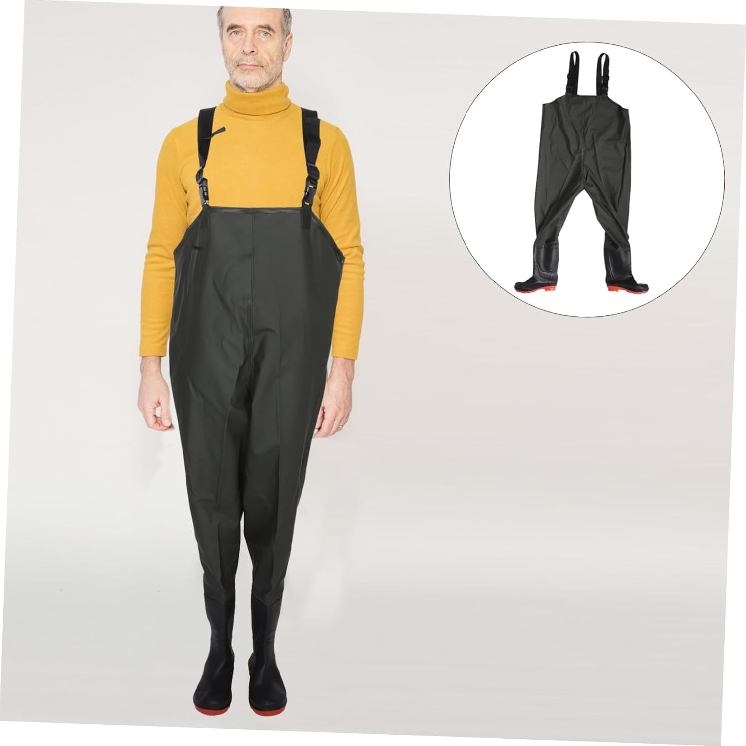 VANZACK Waterproof Fishing Trousers for Men Breathable Waist Trousers Boots for Outdoor Fishing Sturdy Waterproof Material and Hiking