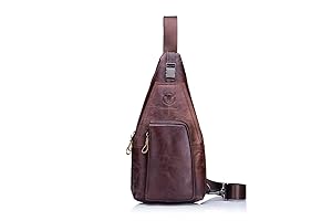 Amazon.com | Men Genuine Leather Chest Bag, Crossbody