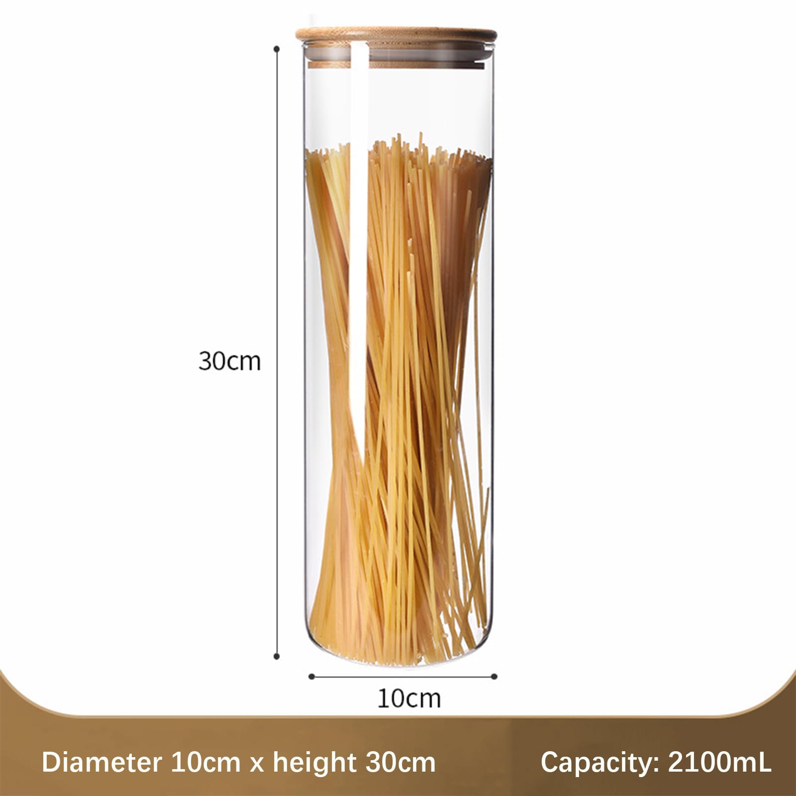 Keyoung 2 tarros de almacenamiento de cereales con tapa, 2100 ml, para avena, cereales, pasta, arroz, nueces, harina
