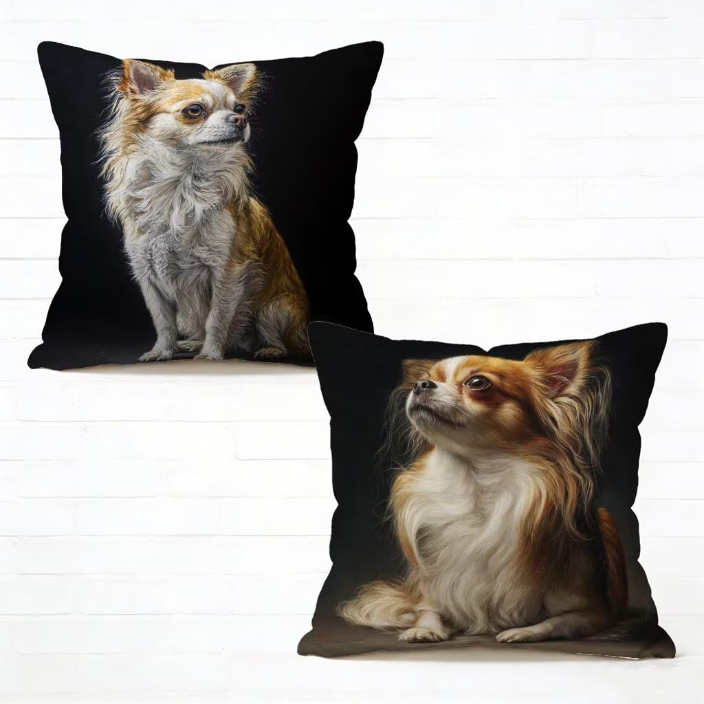 Taie oreiller 55x55 anti-poils de chien, housse de coussin noire en lin lavable