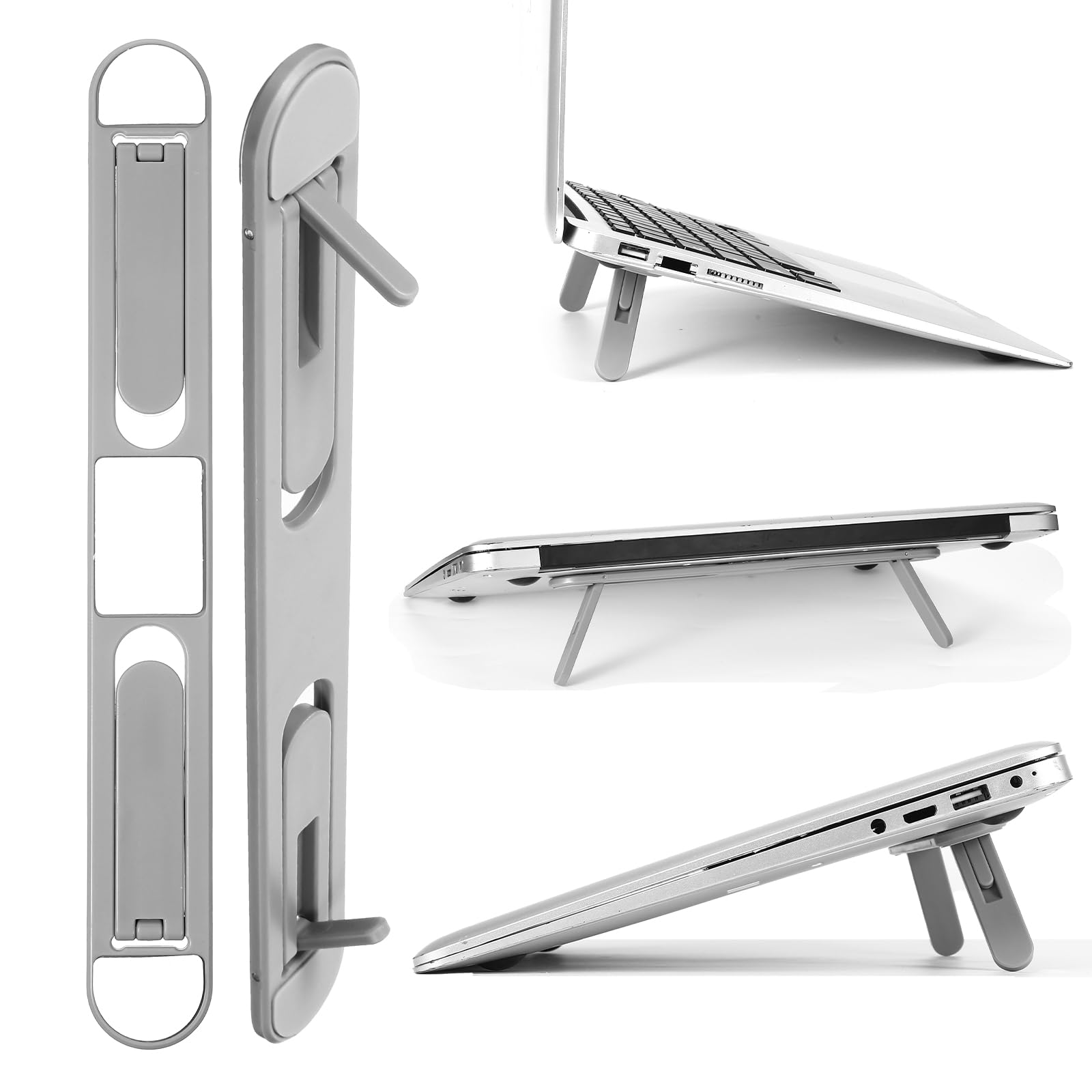 Foldable Keyboard Riser Stand Self-Adjusting Laptop Feet with Dual Angles Small Computer Stand Portable PP Computer Keyboard Lift