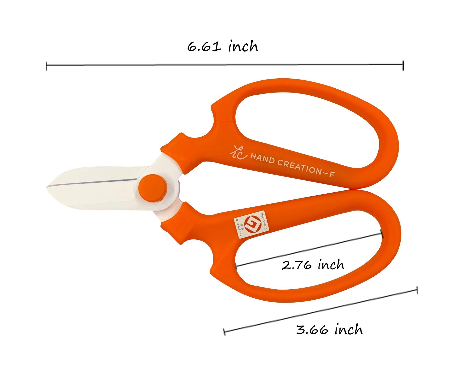Sakagen - Tijeras de flores Hand Creation F-170 (naranja, 170 mm)