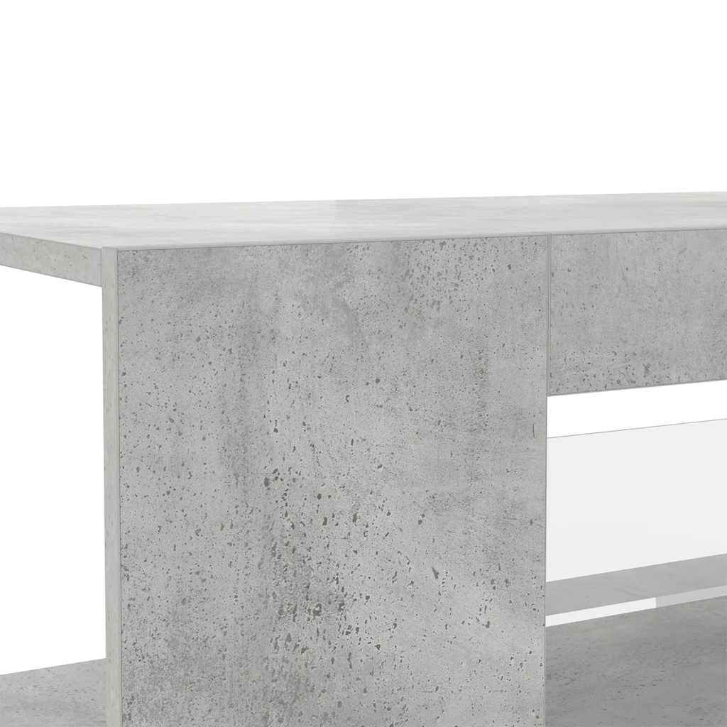 vidaXL Meuble TV avec lumières LED Gris béton 90x39x30 cm