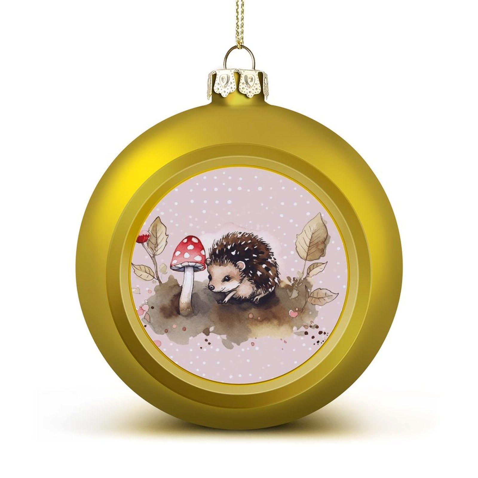 Boule de Noël hérisson incassable pour décorer un sapin familial chaleureux