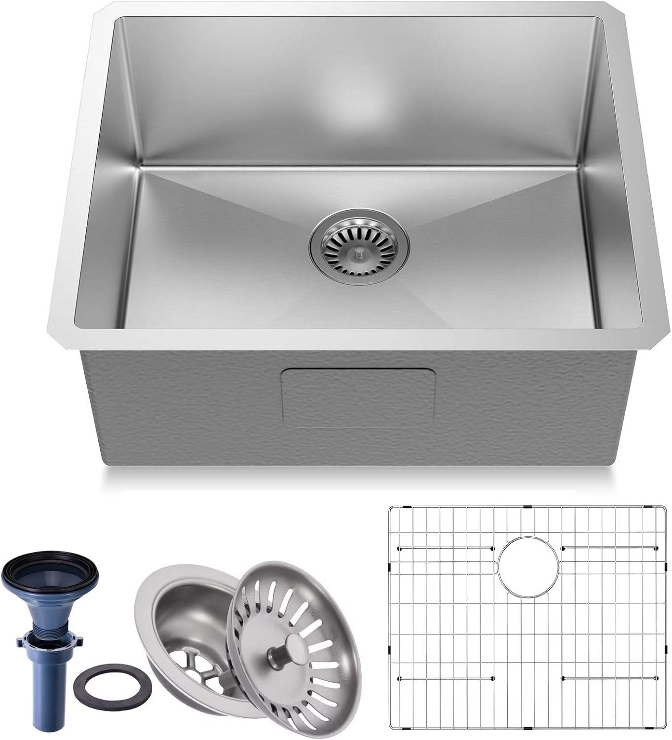 30" Undermount 18 Gauge 304 Stainless Steel Single Bowl Kitchen Sink with Accessary in 30"Lx18"Wx10"D