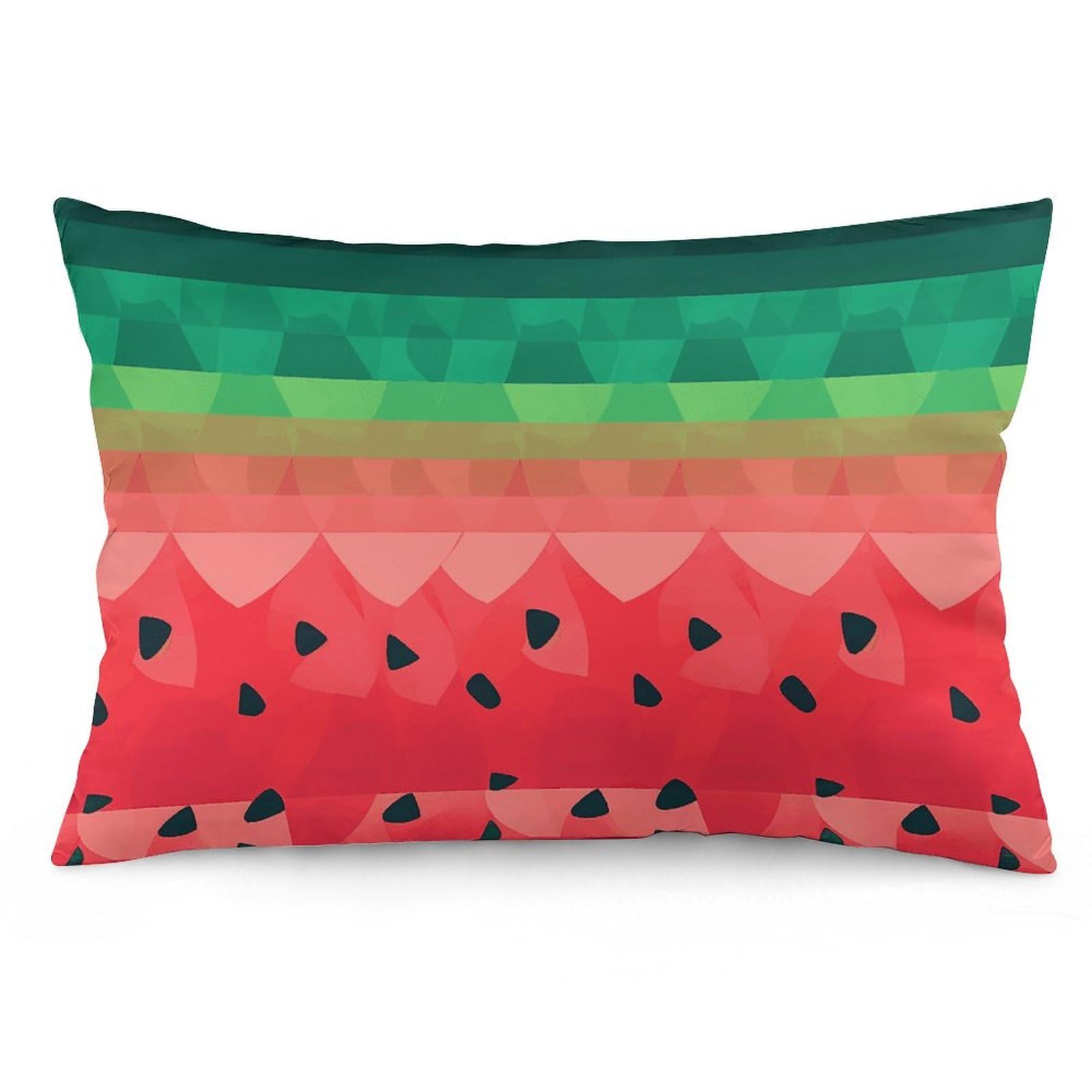 NONHAI 2 Pack Pillow Cases for Hair and Skin, Soft Breathable Pillow Case Covers with Hidden Zipper, Gradient Watermelon Pillowcase 16 "x24 Pillow Covers for Sleeping Gift