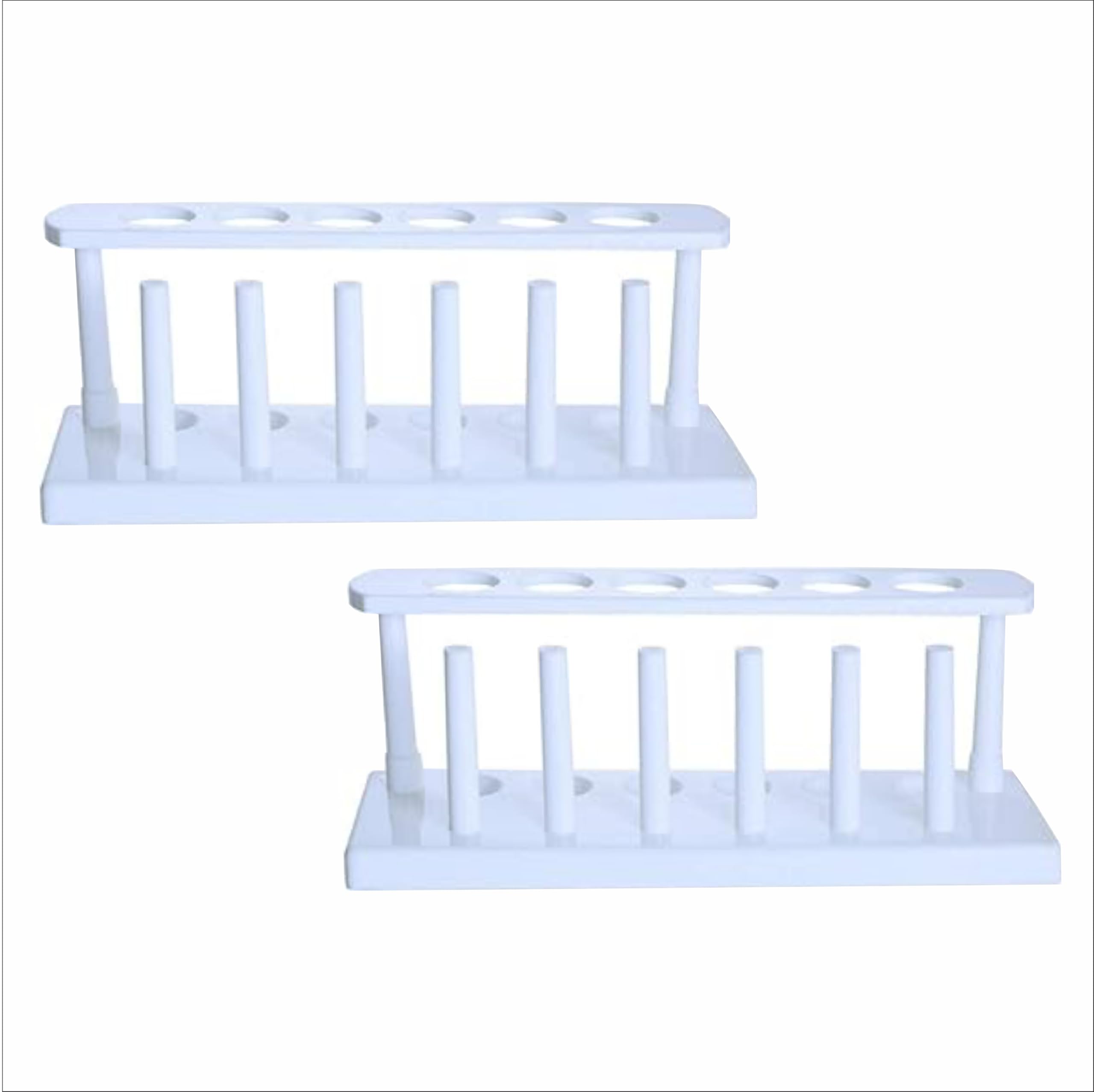 VVS Polyppropylene Set of- 2 Test Tube Stand with Drying Pins, 6 Tube, For School College Lab Laboratory, Chemistry-image-28