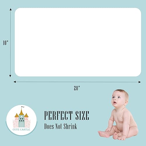 Vista 4 de Cute Castle Paquete de 12 paños de muselina para bebé, 100% algodón, ultra absorbentes, grandes, 20 x 10 pulgadas, trapos súper absorbentes