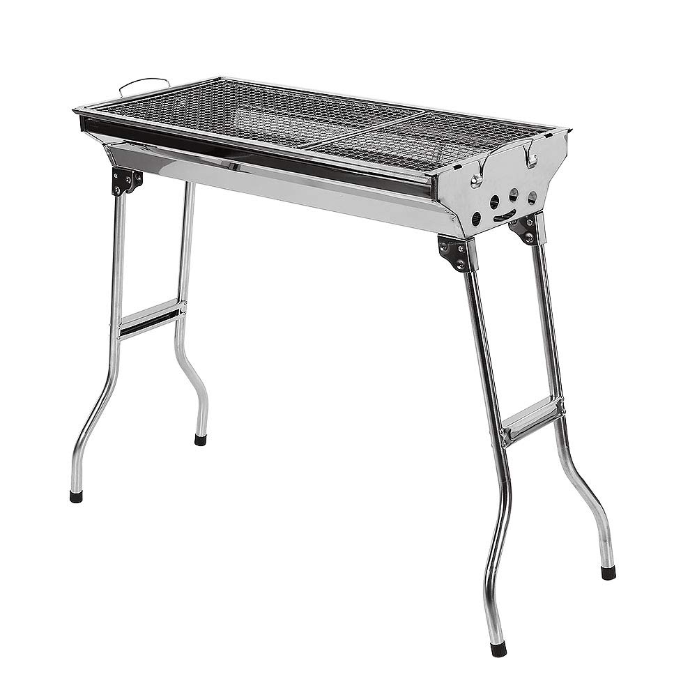 Barbecue a carbone, carrello griglia, Barbecue a Carbone Portatile,Barbecue Grill Pieghevole in Acciaio Inossidabile,carrello per barbecue, griglia XL a carbone (73 * 33.5 * 70cm)