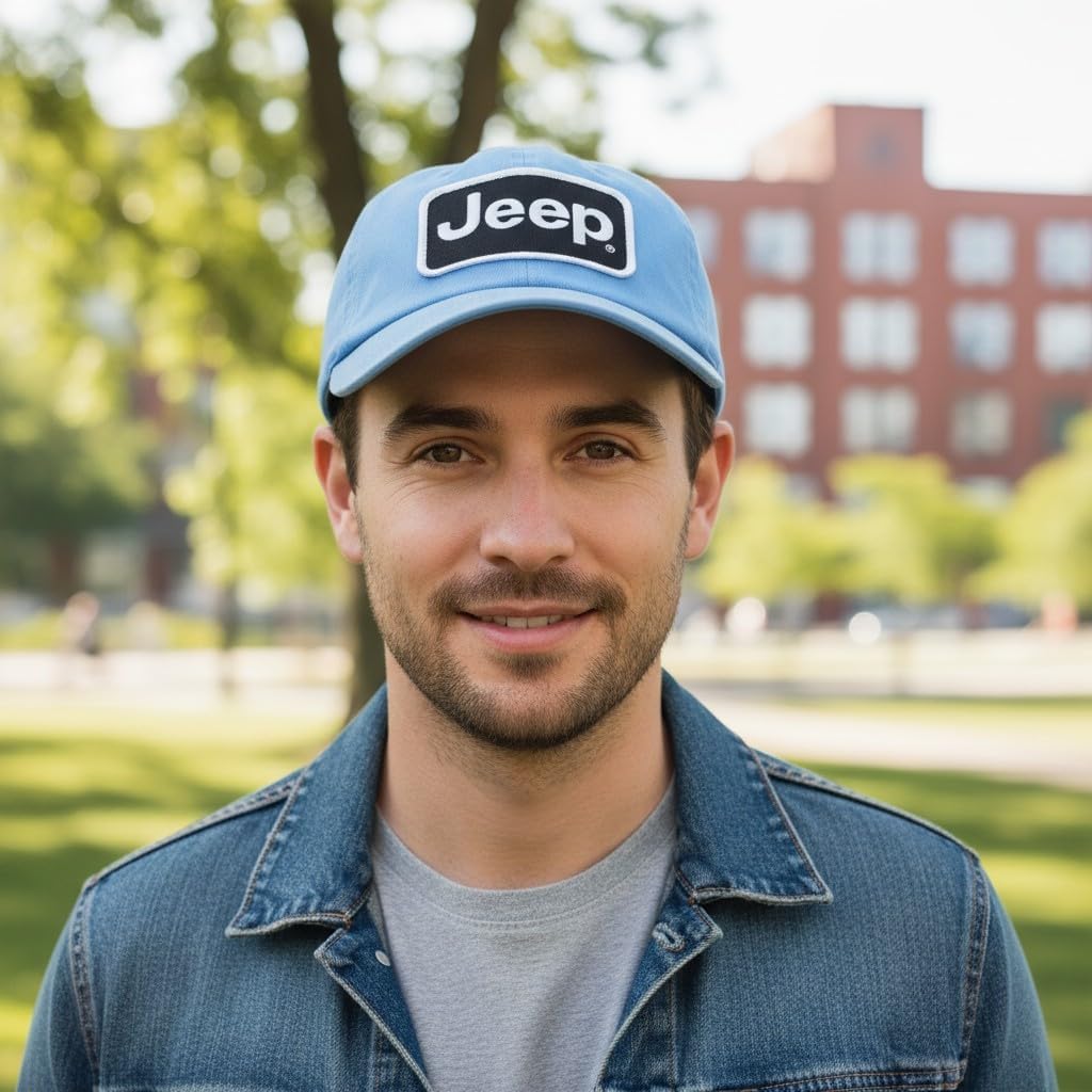 Jeep Dad Hat – Low Profile Adjustable Baseball Cap with Embroidered Patch