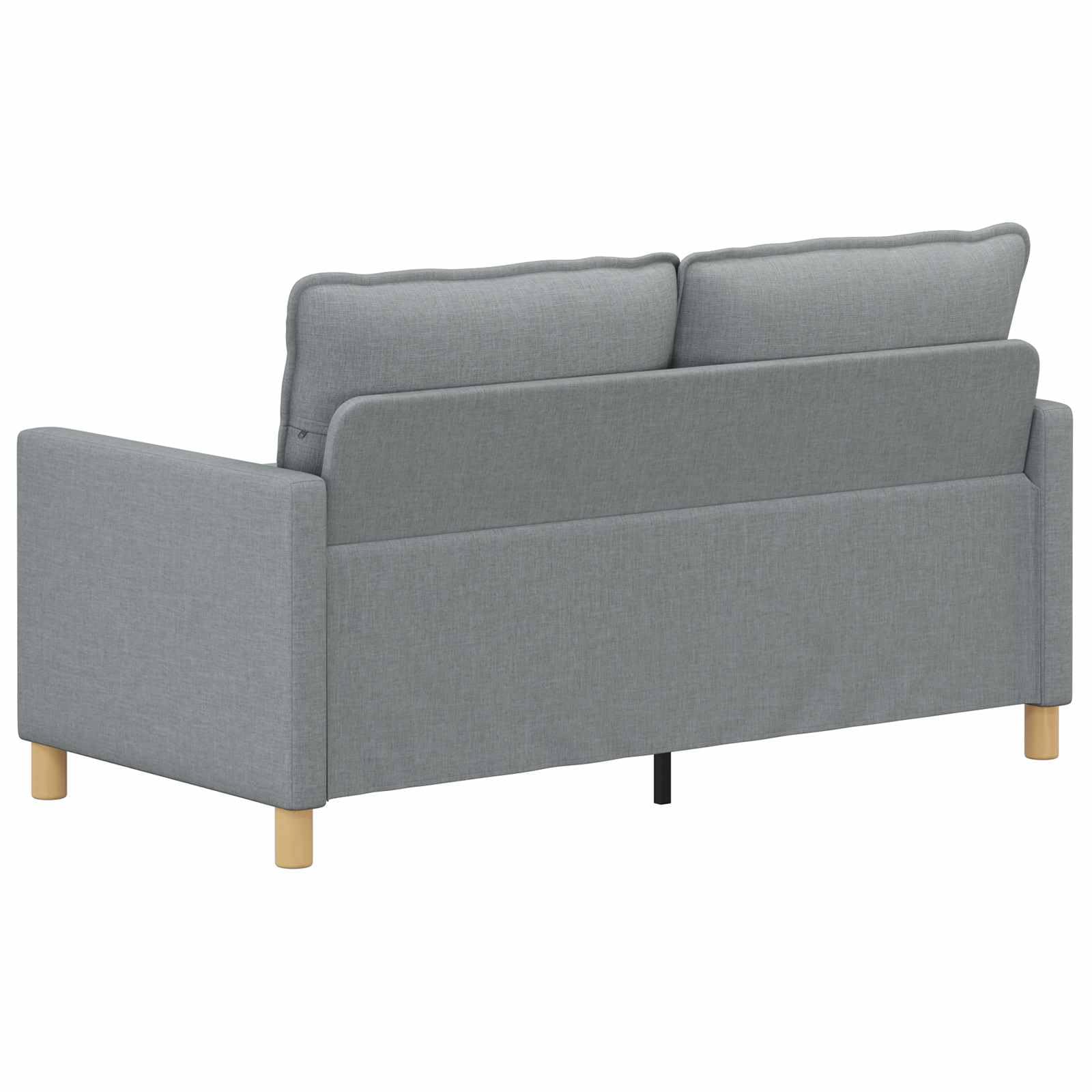 Hothingwell Sofa z tkaniny jasnoszarej 156 cm | Solidna metalowa rama, zdejmowane pokrowce, grube poduszki, płaskie podłokietniki, łatwa pielęgnacja