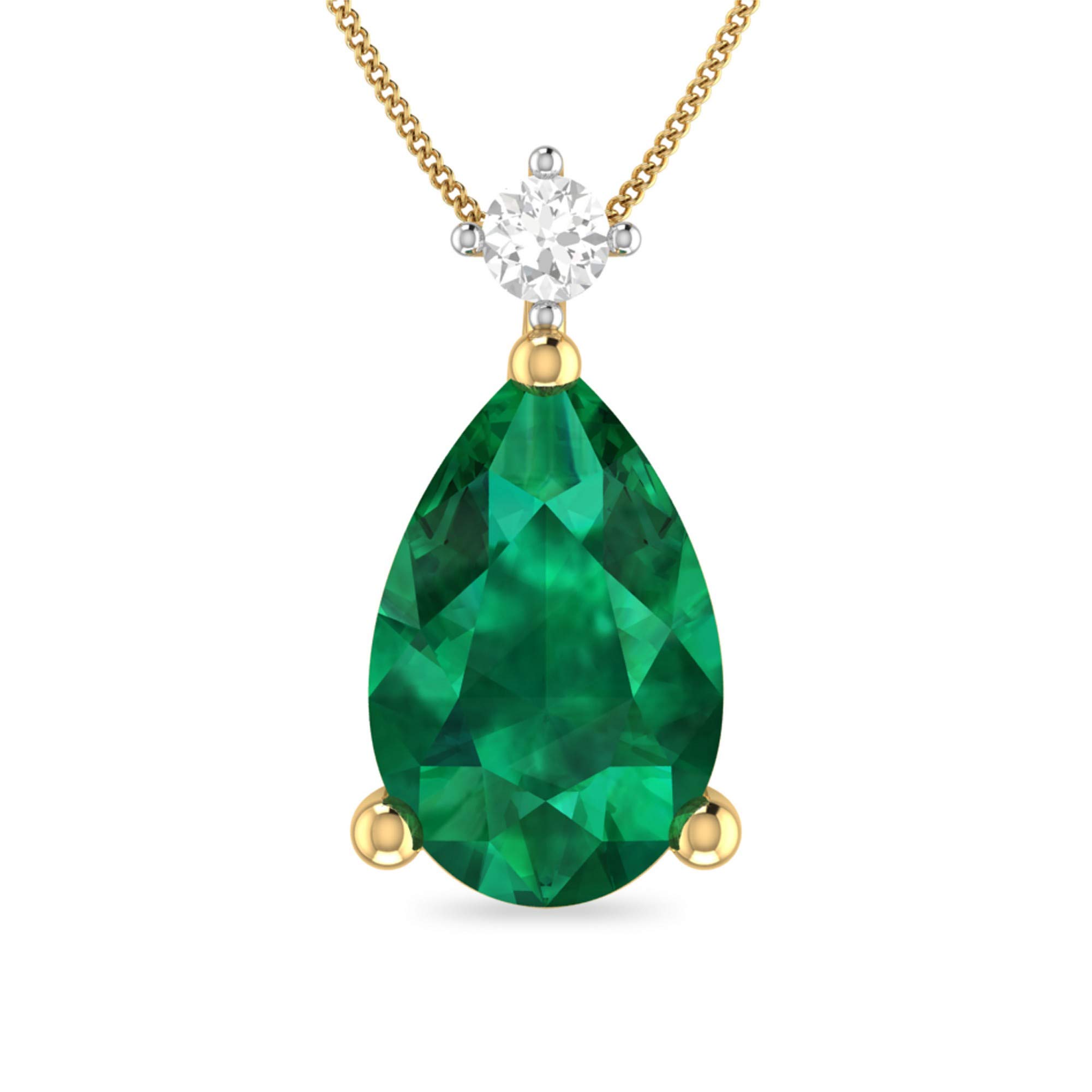 Yellow Gold and Diamond Pendant for Women
