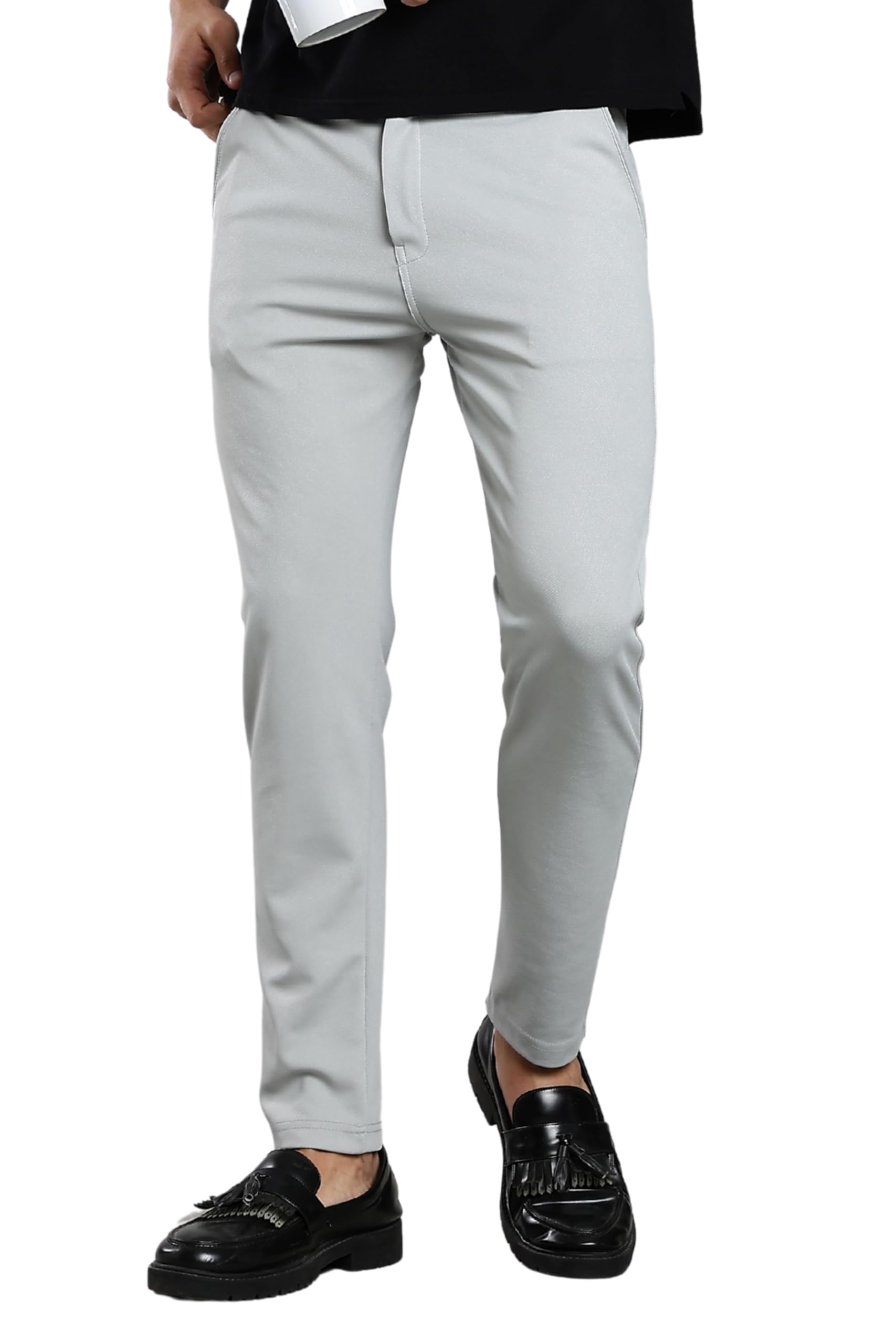swadesi stuff Men's Slim-Fit Casual Trousers | Ultra-Comfy, Tapered Bottom Wear-picture-19