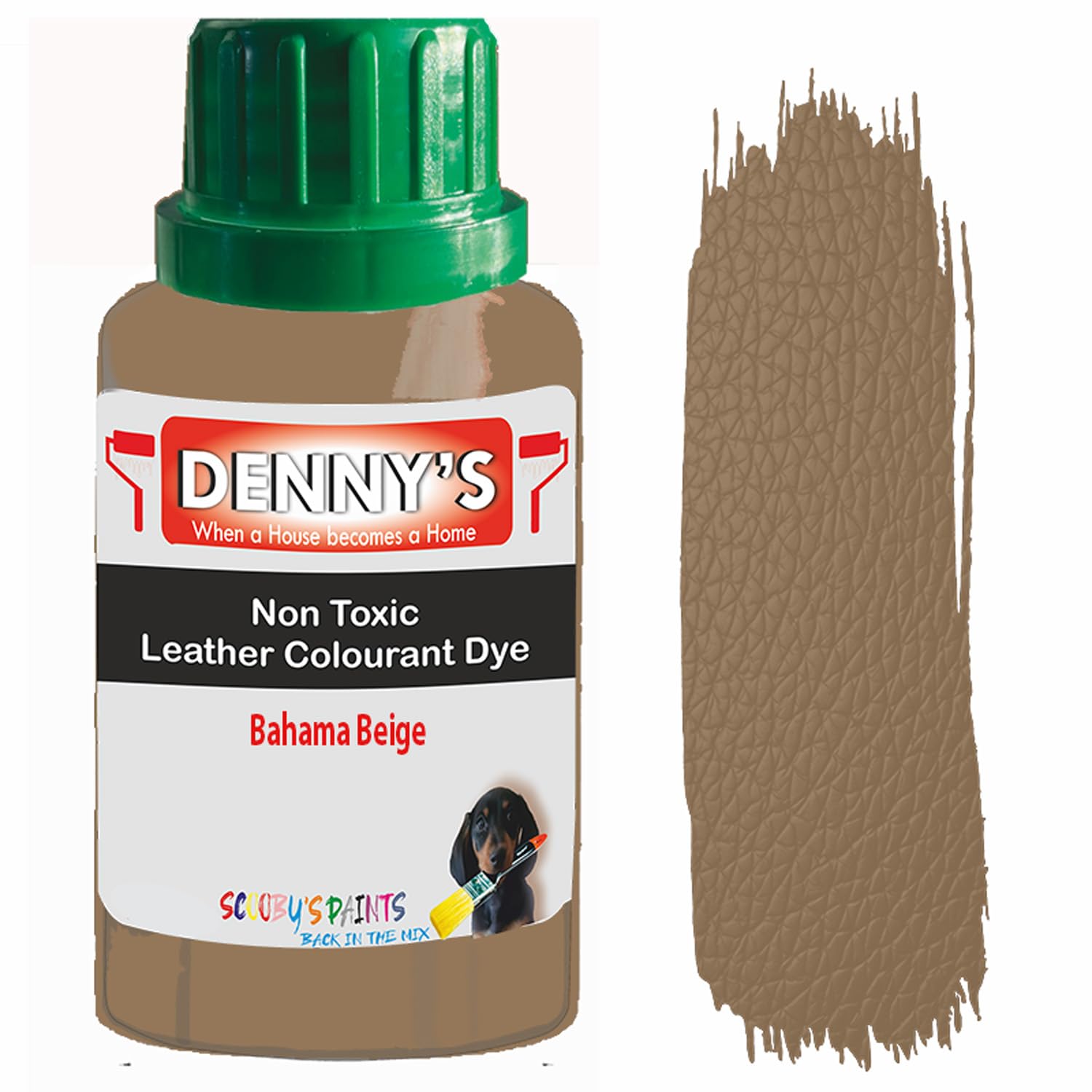 All in One Leather Colourant Self Seal Leather Dye Repair Paint for Furniture, Sofas, Car Seats (Bahama Beige, 1 Litre Bottle)