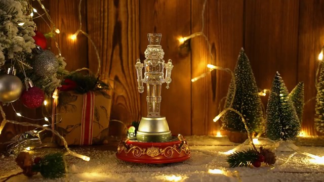Cascanueces Navideño Con Espejo Infinito LED - Decoración Brillante 40cm, 264 Luces, USB