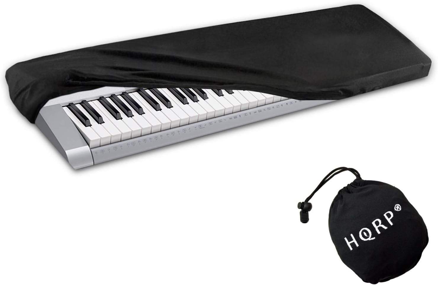 HQRP Elastic Keyboard Dust Cover w/Bag compatible with Yamaha PSR-E203 PSR-E213 PSR-E223 PSR-E233 PSR-E244 PSR-E303 PSR-E313 PSR-E323 Digital Piano Synthesizer