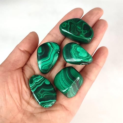 Miniatura 2 de Crystal rough Feng Shui Decorate 1pc Natural Malachite Tumbled Stones Crystal Reiki Gemstone Home Room Decoration Ornament Raw Rough Natural Lucky