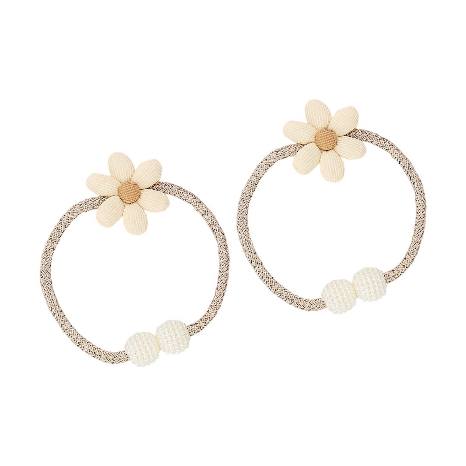 2Pcs Curtain Tieback Flower Window Curtain Bind Holdback Buckles Rope Drapery Holders Decorative Curtains Holdbacks Tiebacks
