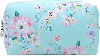 NFI essentials Makeup Pouch Floral Print Cosmetic Pouch Vanity Case Jewellery Pouch Stationery Pencil Case Travel Organiser Travel Pouch
