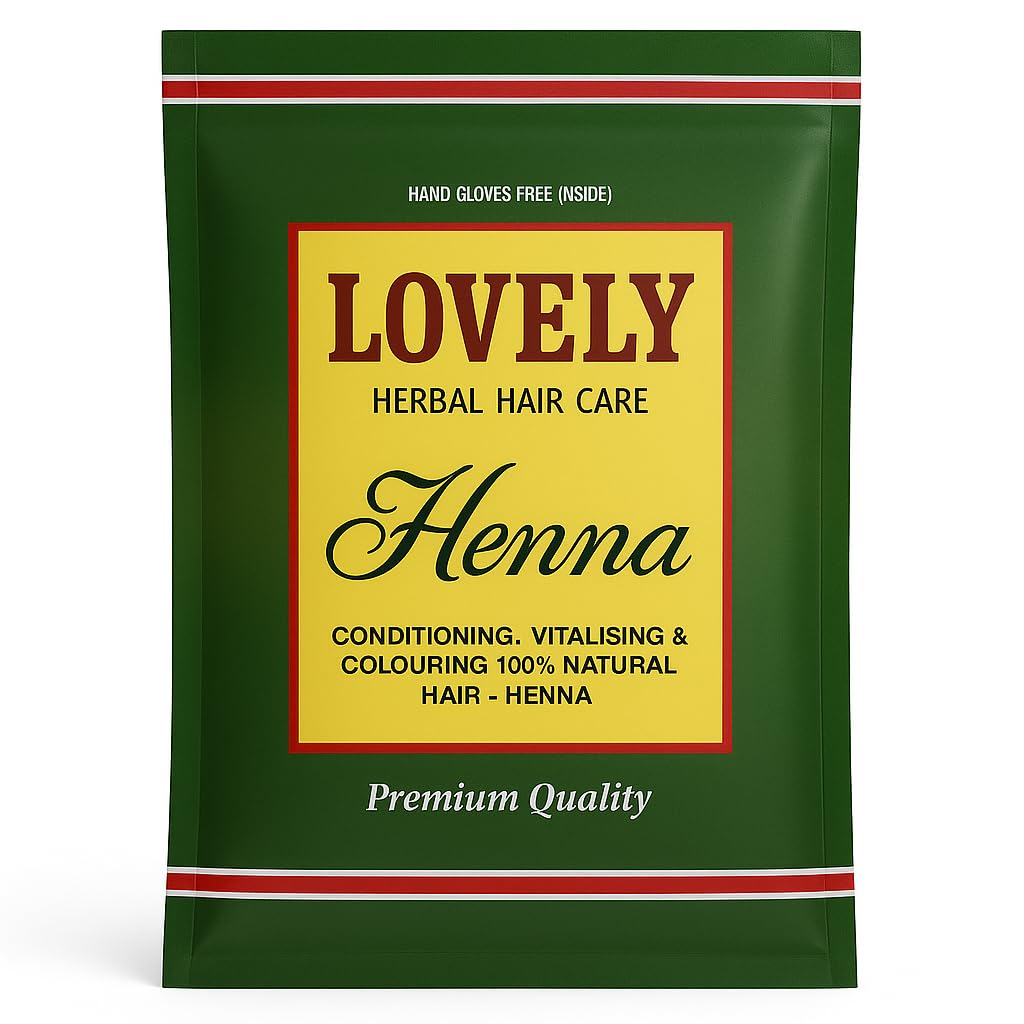 LOVELY Henna Herbal Hair Care Powder | Conditioning, and Colouring Natural Hair | Natural Color, Strength & Shine for Healthy Hair- 130 Grams-picture-16