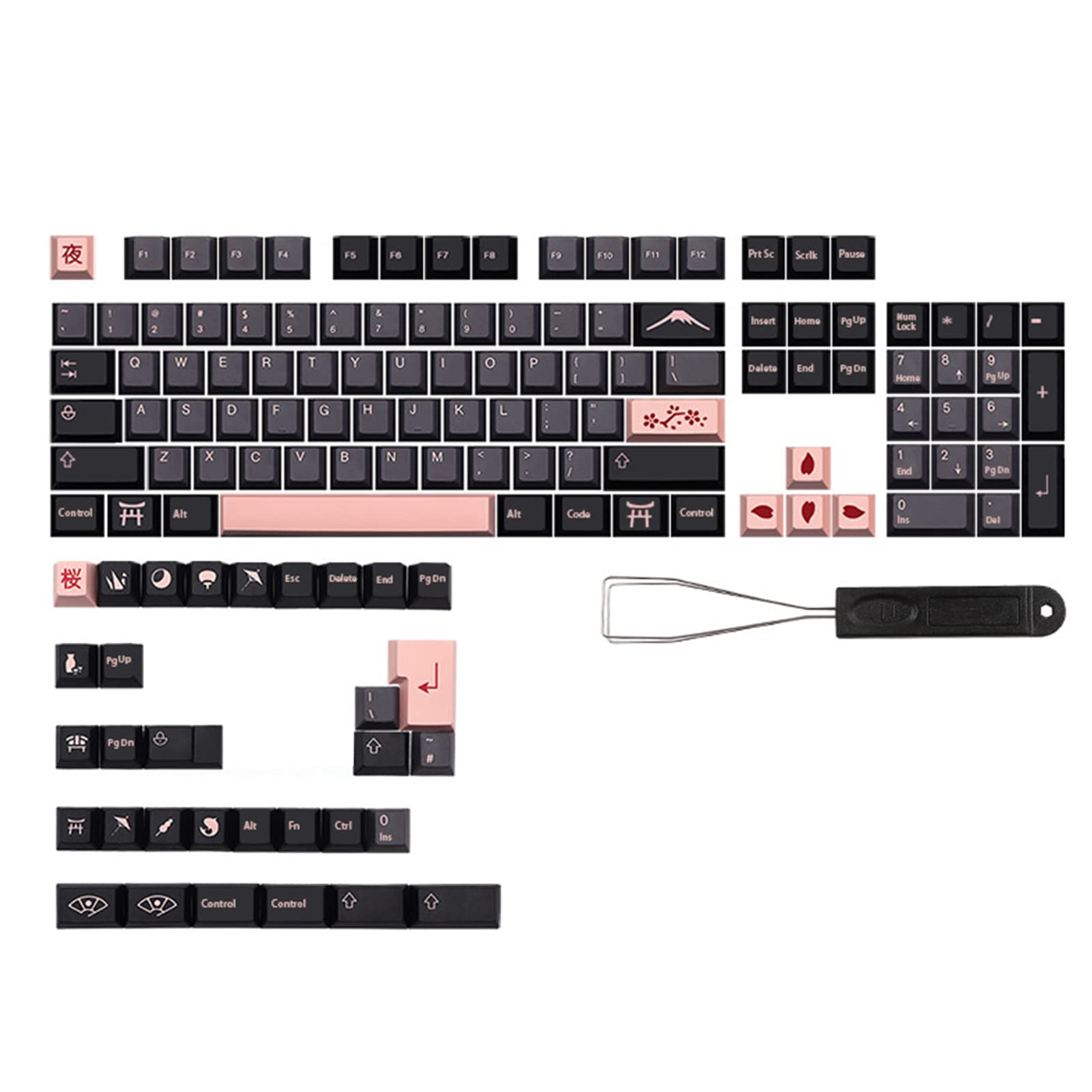 Amazon.co.jp: 夜桜キーキャップチェリープロファイル 136 キー MX