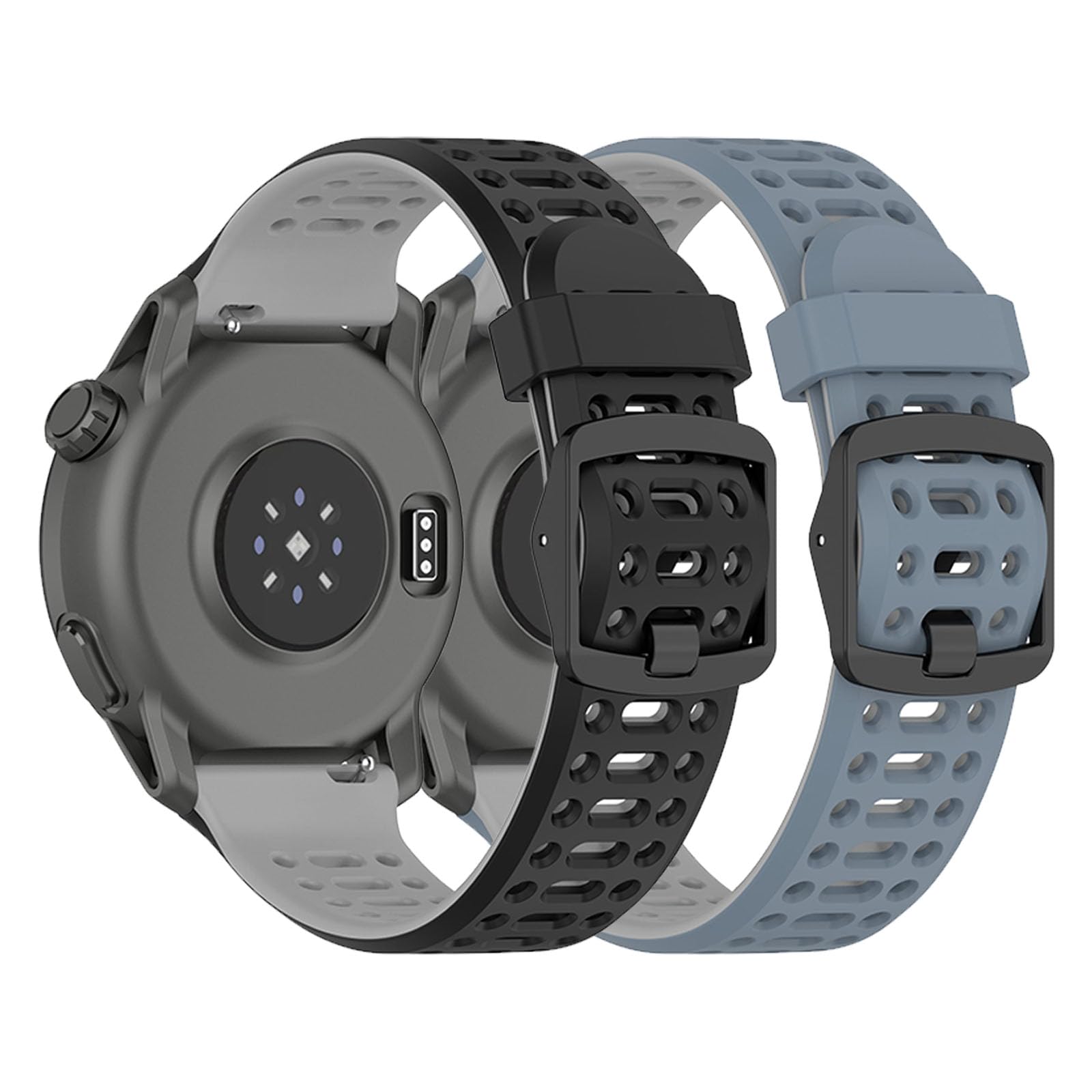 Harikiri 2pcs Bands Compatible with Coros Pace 4/3/Apex 2 Pro/Apex Pro/Apex 46mm,Sport Silicone Band For Men Women