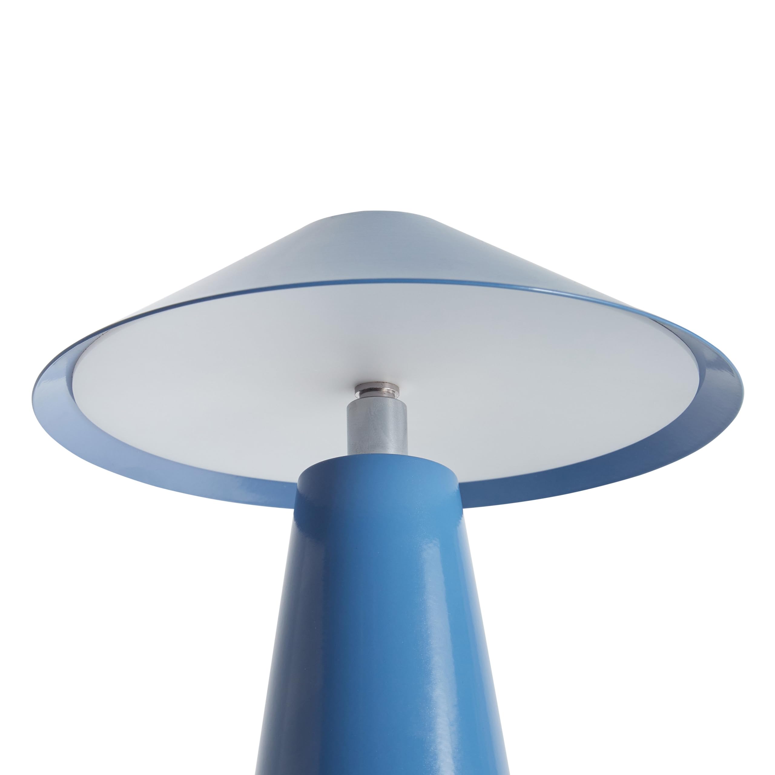Beliani Tischlampe LED Metall blau Dimmfunktion wiederaufladbar kabellos Akku Apayao