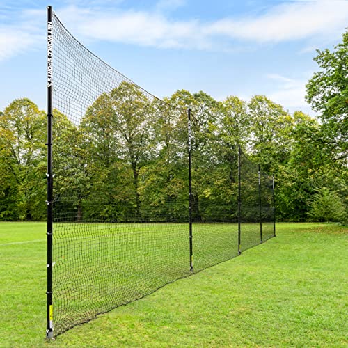 STOP THAT BALL™ Removable Ball Stop Posts - 10/12/16ft High - 4x Net Mesh Sizes (10ft High, Cricket - 48mm Mesh, 20ft Length)