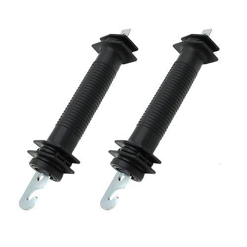 2 aisladores eléctricos de plástico resistentes con resorte (negro)