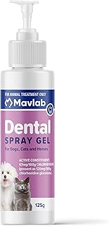Mavlab Dental Spray Gel 125g for Dogs and Cats, Veterinary Formulated Oral Care to Reduce Plaque and Freshen Breath, Austr...