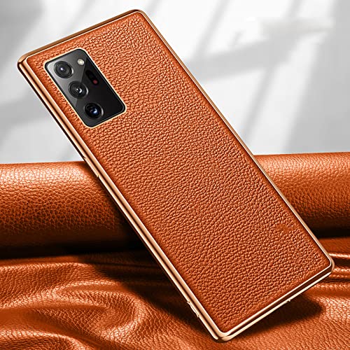 Coque arrière Samsung Note 20 Ultra protection cuir orange business