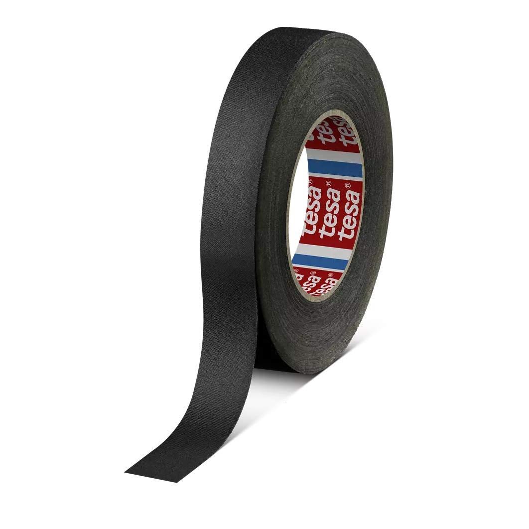 tesa band 4541 | flexibles, hochreißfestes, unbeschichtetes Gewebeband | 145 mesh, Länge: 50 m, versch. Farben und Breiten (50 mm, schwarz)