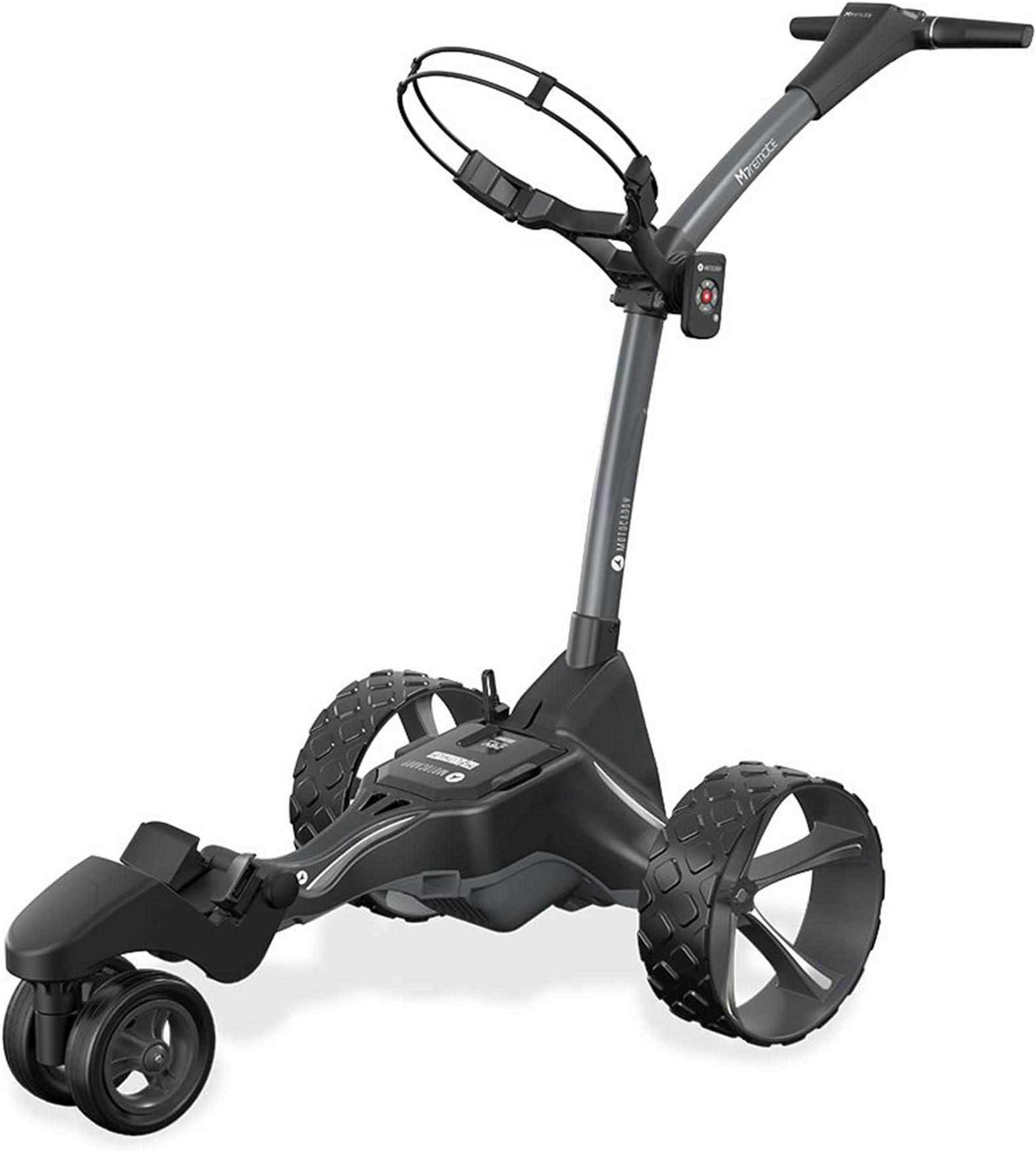M7 Remote Electric Golf Push Cart – All-Terrain Performance, USB-C Rechargeable Remote, 230W Motors, 28V Lithium Battery, Adaptive Terrain Stability, Compact Folding Design