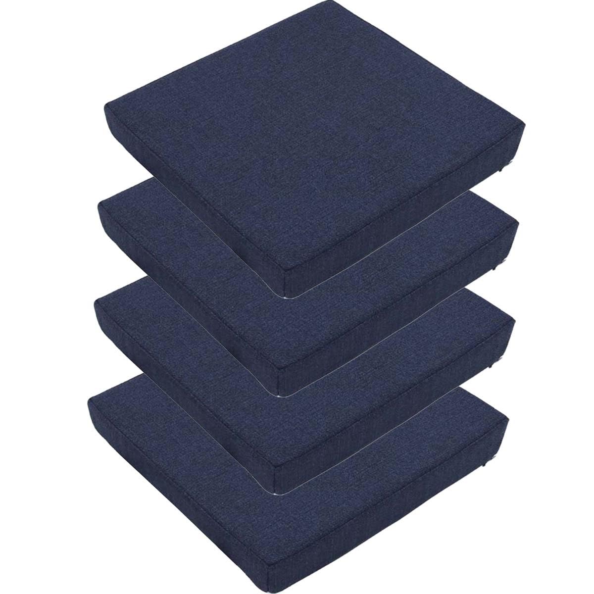 Chair Seat Cushion Set of 1/2/4 Square Stool Cushions 10/12/14 Inches Chair Pads with Ties ,Thicken 5/8CM,Non Slip Chair Padding for Dining ,Office ,Kitchen ,Indoor Outdoor Chairs ( Color : Q , Size :
