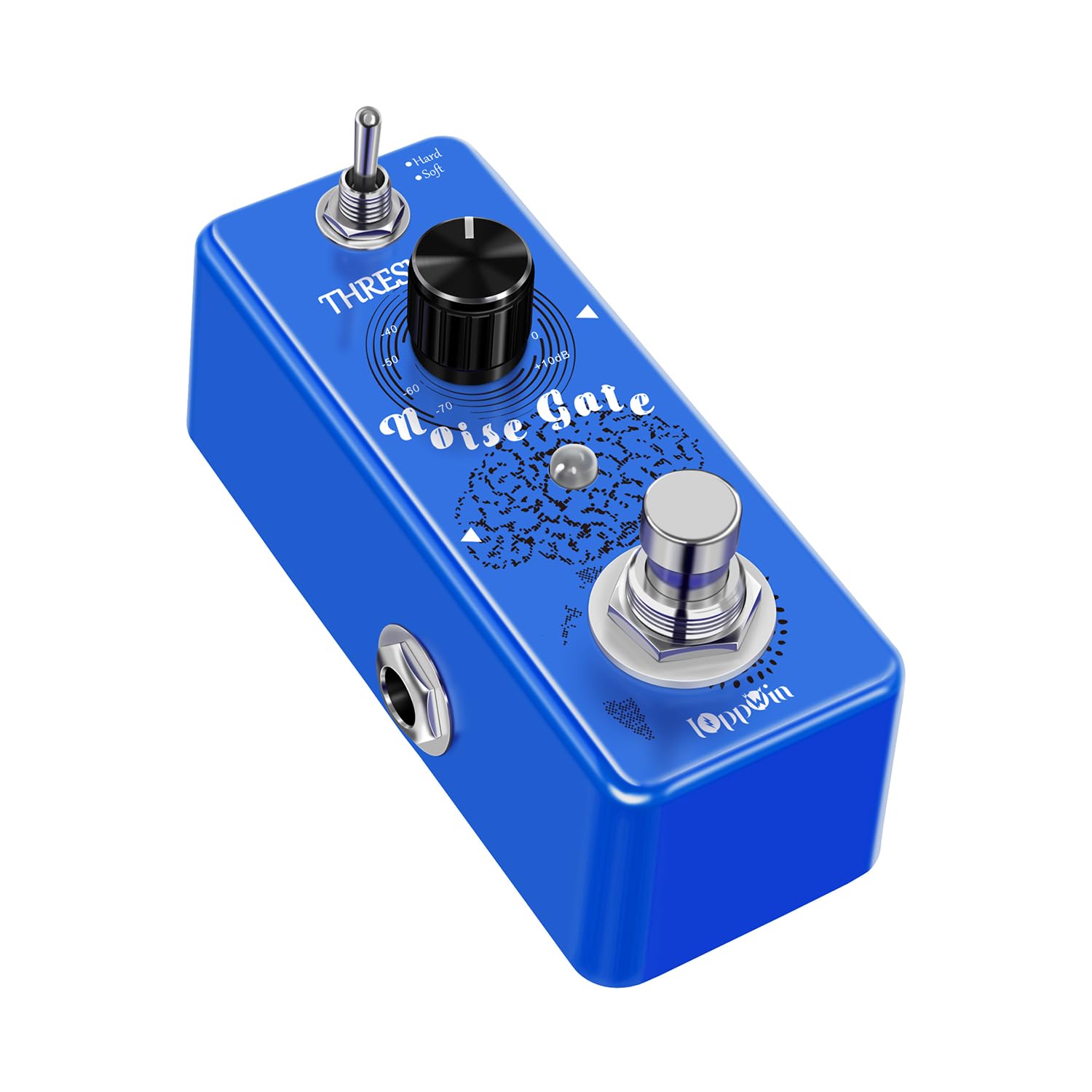 Guitar Noise Gate Pedale, Dual Mode Noise Reduction Guitar Effects Pedal - Hard/Soft Settings, Metal Shell, True Bypass, Ultra-Compact