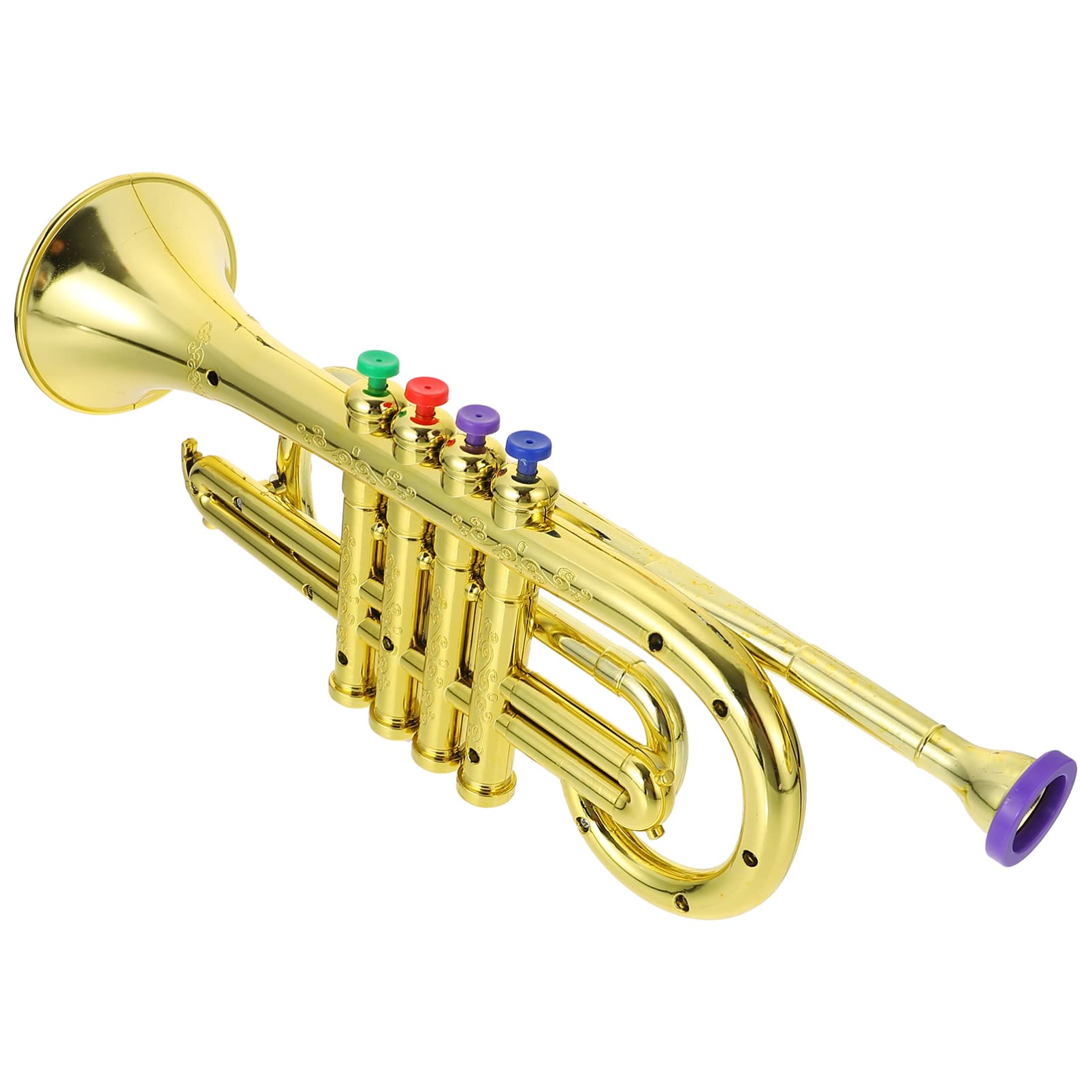 ORFOFE Music Model Trumpet Four Tones Lightweight Abs Perfect for Boys and Girls' Summer Projects Parties